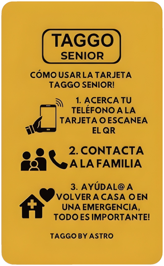 TAGGO Senior tarjeta
